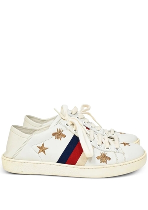 Gucci Pre-Owned Ace embroidered sneakers - White