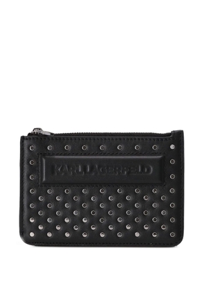 Karl Lagerfeld stud-embellished wallet - Black
