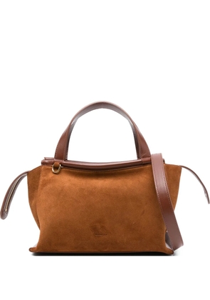 Wandler small debossed-logo tote bag - Brown