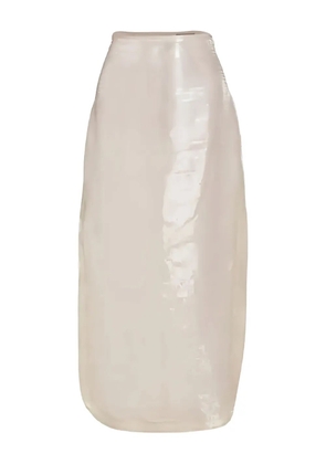 A.W.A.K.E. Mode sequined slit skirt - Neutrals