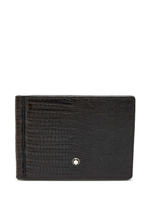 Montblanc Lizard embossed leather money clip - Black