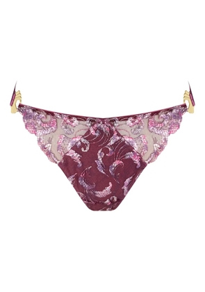 Bordelle Siren open-back brief - Purple