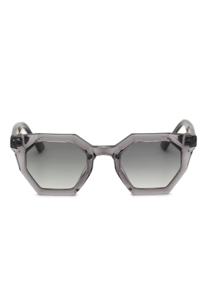 Yohji Yamamoto geometric-frame sunglasses - Grey