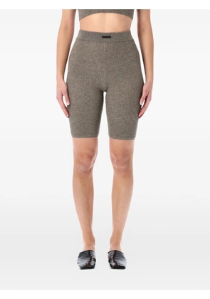 FEAR OF GOD ESSENTIALS waffle-knit shorts - Brown