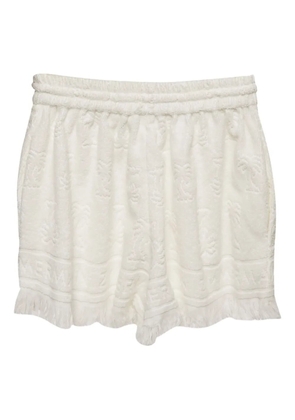 ZIMMERMANN palm-tree fringe shorts - White