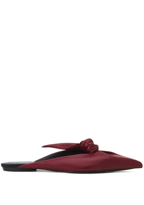 Lanvin knotted pointed-toe mules - Red