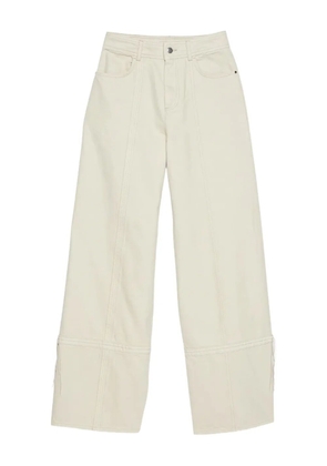 AERON unfinished trim wide trousers - Neutrals