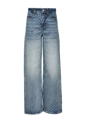 Monse crystal-studs embellished jeans - Blue