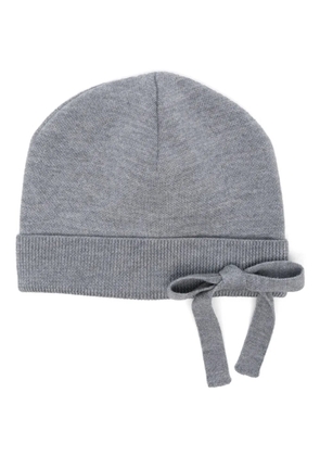 Viktor & Rolf bow-embellished beanie hat - Grey