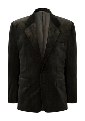 Man On The Boon. notched-lapel corduroy blazer - Green