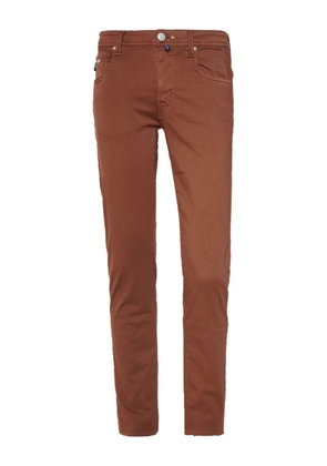 Sartoria Tramarossa solid cotton trousers - Brown