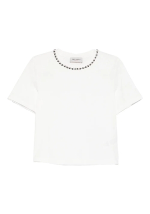 ERMANNO FIRENZE embellished crewneck T-shirt - White