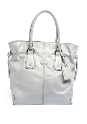 Tod's Vintage Restyling D Bag metallic leather tote - Silver