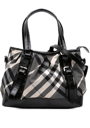 Burberry Pre-Owned 2000-2017 Beat Check Nylon Lowry satchel - Black