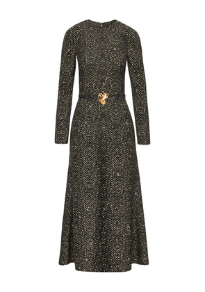 Oscar de la Renta heart belt midi dress - Black