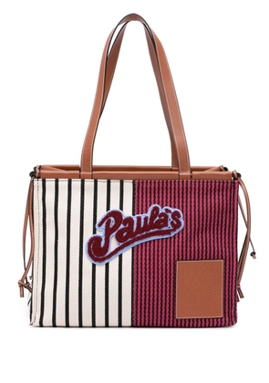 Loewe Pre-Owned 2000-2024 Paulas Ibiza Large Canvas Stripes Cushion tote bag - Red