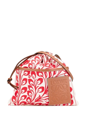 Loewe Pre-Owned 2019 William de Morgan Small Anagram Canvas Drawstring crossbody bag - Red