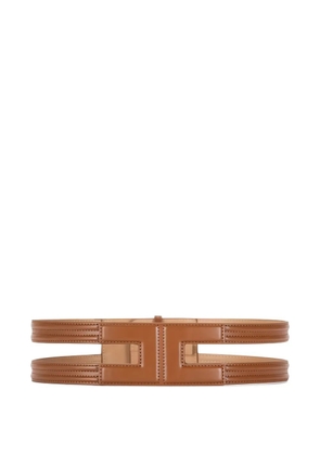 Elisabetta Franchi cut-out logo belt - Brown