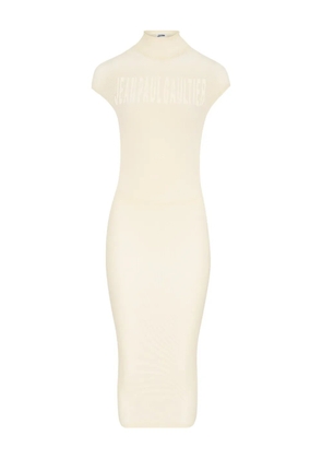 Jean Paul Gaultier logo midi dress - Neutrals
