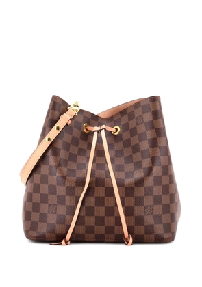 Louis Vuitton Pre-Owned NeoNoe Handbag Damier with Leather MM bucket bag - Brown