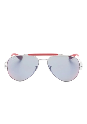Ray-Ban x Scuderia Ferrari pilot sunglasses - Silver