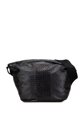 Bottega Veneta Pre-Owned 2012-2025 Intrecciato Trimmed Nappa crossbody bag - Black