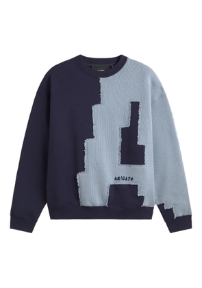 Axel Arigato panelled frayed sweatshirt - Blue