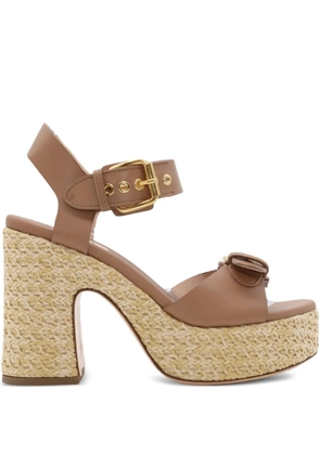 AGL 100mm Sista Buckles chunky platform sandals - Neutrals