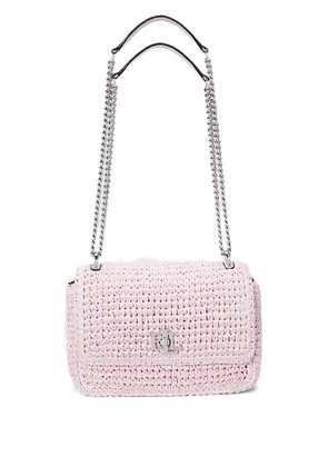 Lauren Ralph Lauren Sophee straw chain-strap shoulder bag - Pink