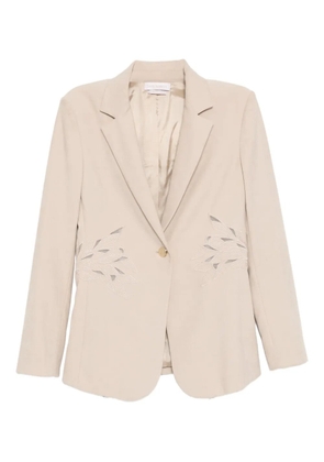 Saiid Kobeisy embroidered tailored blazer - Neutrals