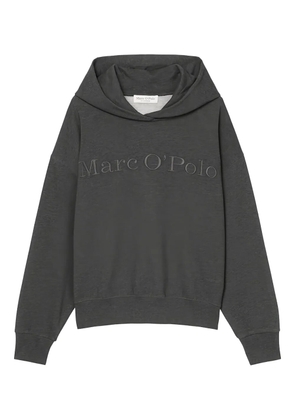 Marc O'Polo logo-embroidered hoodie - Grey