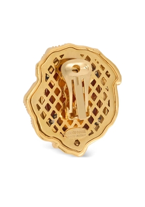 Roberto Cavalli topaz-stone clip-on earrings - Gold