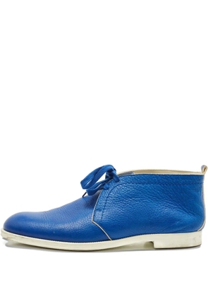 Jimmy Choo Pre-Owned leather lace-up boots - Blue