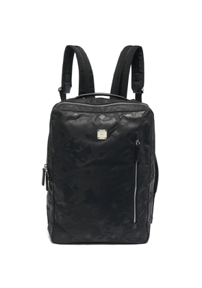 MCM Pre-Owned logo-plaque backpack - Black