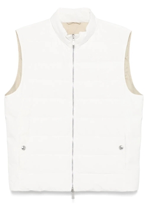 Eleventy padded down vest - White