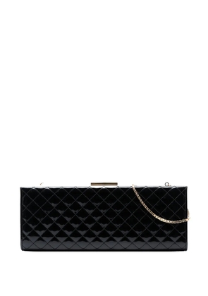 Ferragamo Pre-Owned 2016 Quilted Patent Clutch with Chain shoulder bag - Black