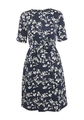 Carolina Herrera Vintage short-sleeve dress - Blue