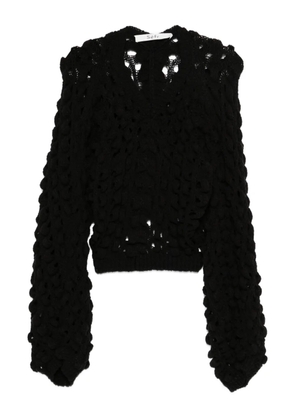 Séfr Luna open-knit sweater - Black