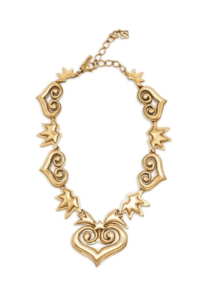 Oscar de la Renta Pre-Owned heart-motif necklace - Gold