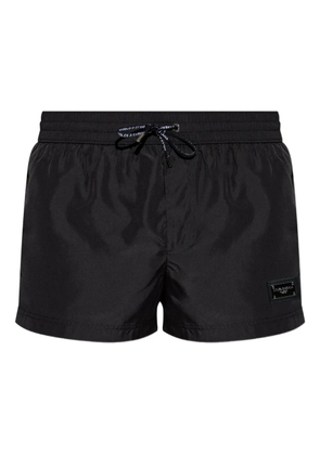 Dolce & Gabbana logo-plaque swim shorts - Black