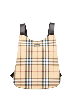 Burberry Pre-Owned 2000-2017 House Check Coated Canvas backpack - Brown