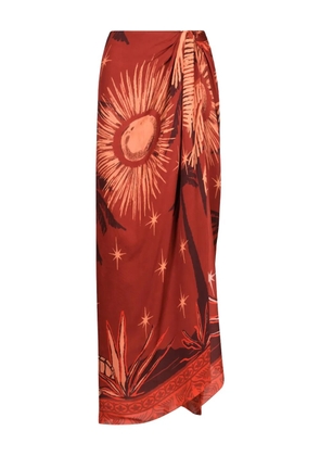 Johanna Ortiz Dance Floor printed maxi skirt - Red