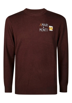 MC2 Saint Barth embroidered crew-neck sweater - Brown