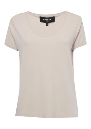 Paule Ka short-sleeve scoop-neck T-shirt - Neutrals