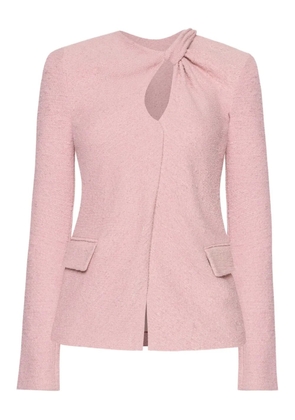 Oscar de la Renta twist-embellished jacket - Pink