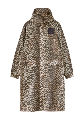 GANNI leopard-print coat - Neutrals