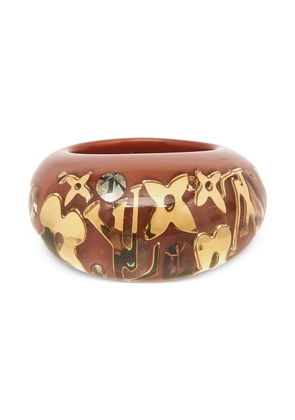 Louis Vuitton Pre-Owned logo-detail ring - Brown