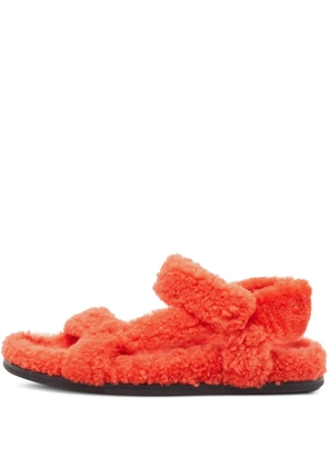 Fendi Pre-Owned FF shearling sandals - Orange