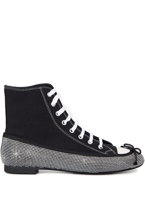 Marco De Vincenzo crystal-embellished lace-up sneakers - Black