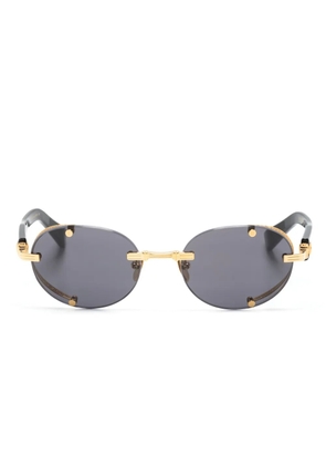Balmain Eyewear oval-frame tinted sunglasses - Black